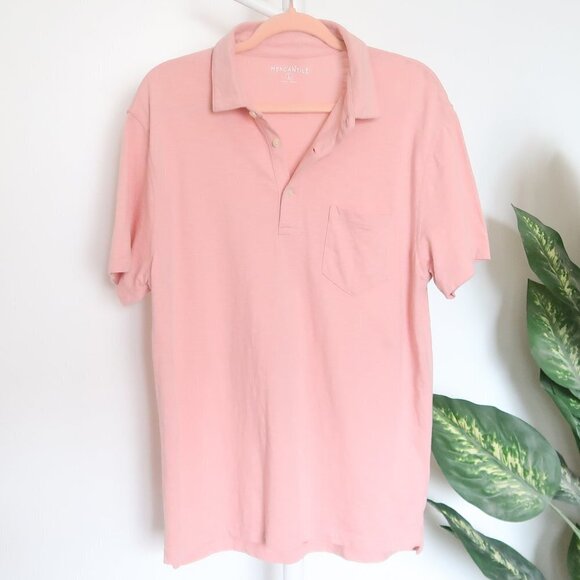 J. Crew Pale Pink 100% Cotton Short Sleeve Polo Shirt Size Large L - Picture 5 of 9